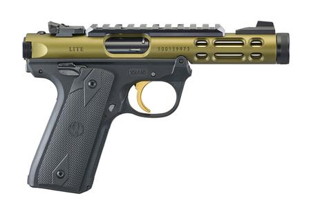 RUGER Mark IV 22/45 Lite 22LR Rimfire Pistol with OD Green Anodized Silde