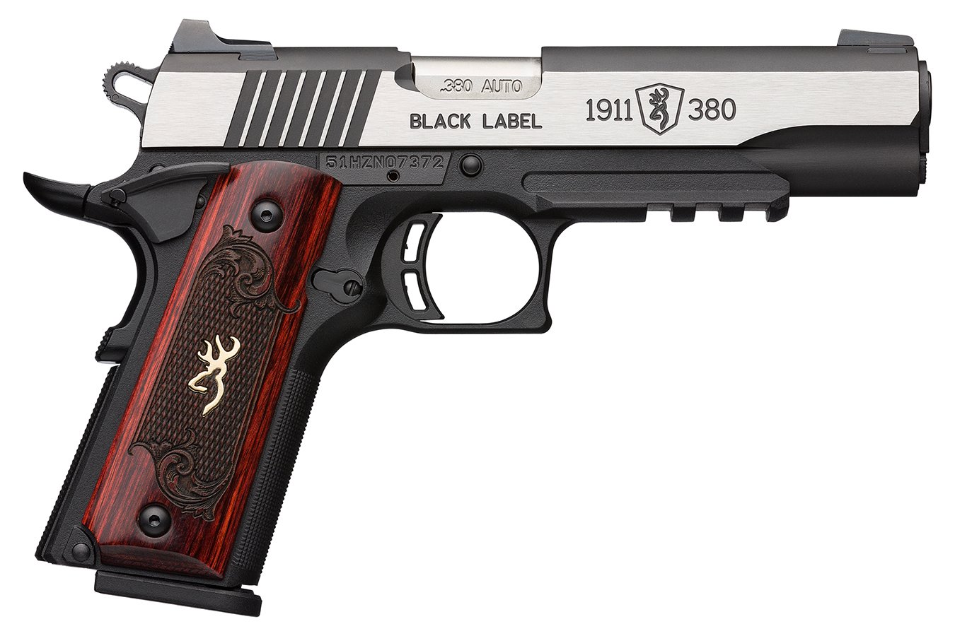 BROWNING FIREARMS 1911-380 BLACK LABEL MED PRO SS RL FULL W RAIL