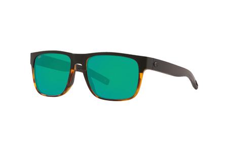 COSTA DEL MAR Spearo with Black/Shiny Tortoise Frame and Green Mirror 580G Polarized Lenses
