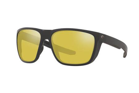 FERG WITH MATTE BLACK FRAME AND SUNRISE SILVER MIRROR POLARIZED LENSES