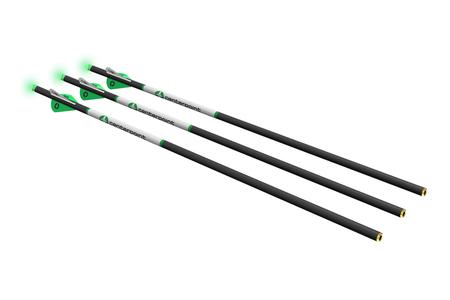 CARBON CROSSBOW ARROWS WITH LIGHTED HALF MOON NOCKS (PACK OF 3)
