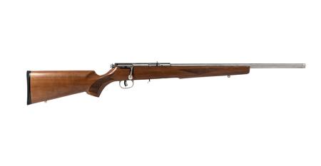 93R17 GNS-SR 17 HMR BOLT-ACTION RIFLE WITH WOOD STOCK AND STAINLESS BARREL (DEM