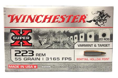 223 REM 55 GR BTHP SUPER X VARMINT AND TARGET 20/BOX