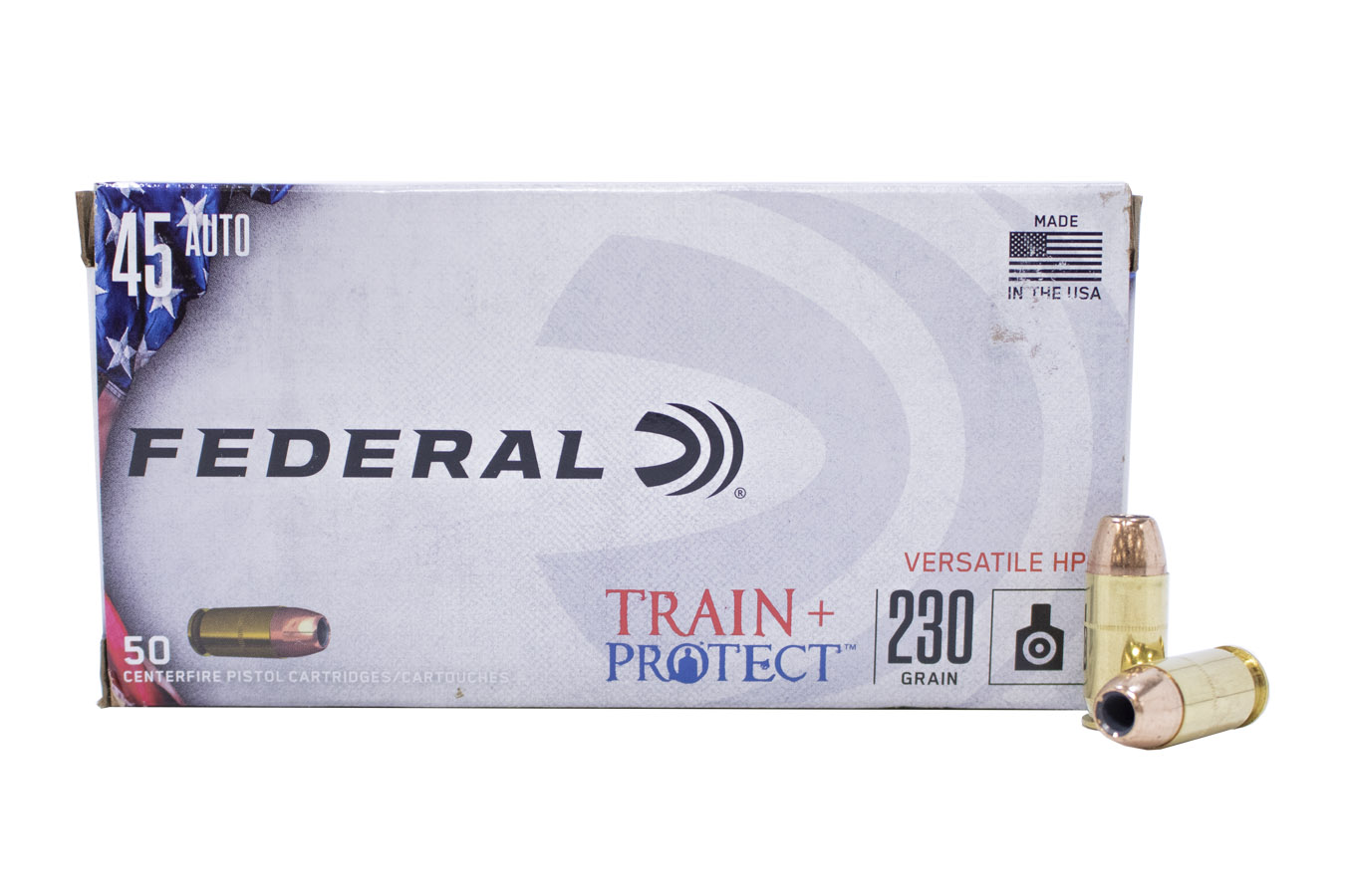 FEDERAL AMMUNITION 45 AUTO 230 GR VHP TRAIN AND PROTECT 50/BOX
