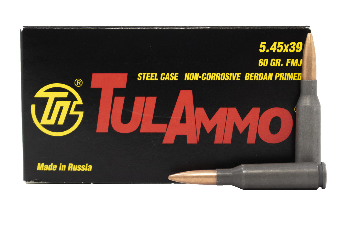 TULA AMMO 5.45X39MM 60 GR FMJ STEEL CASE 20/BOX