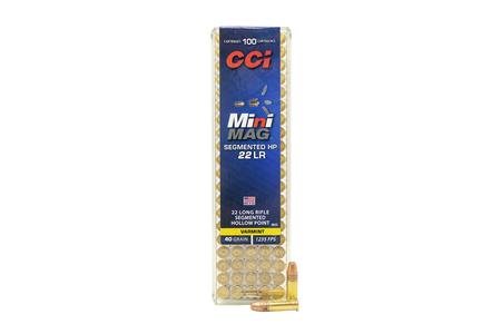 CCI AMMUNITION 22LR 40 gr Segemented HP Mini Mag 100/Box