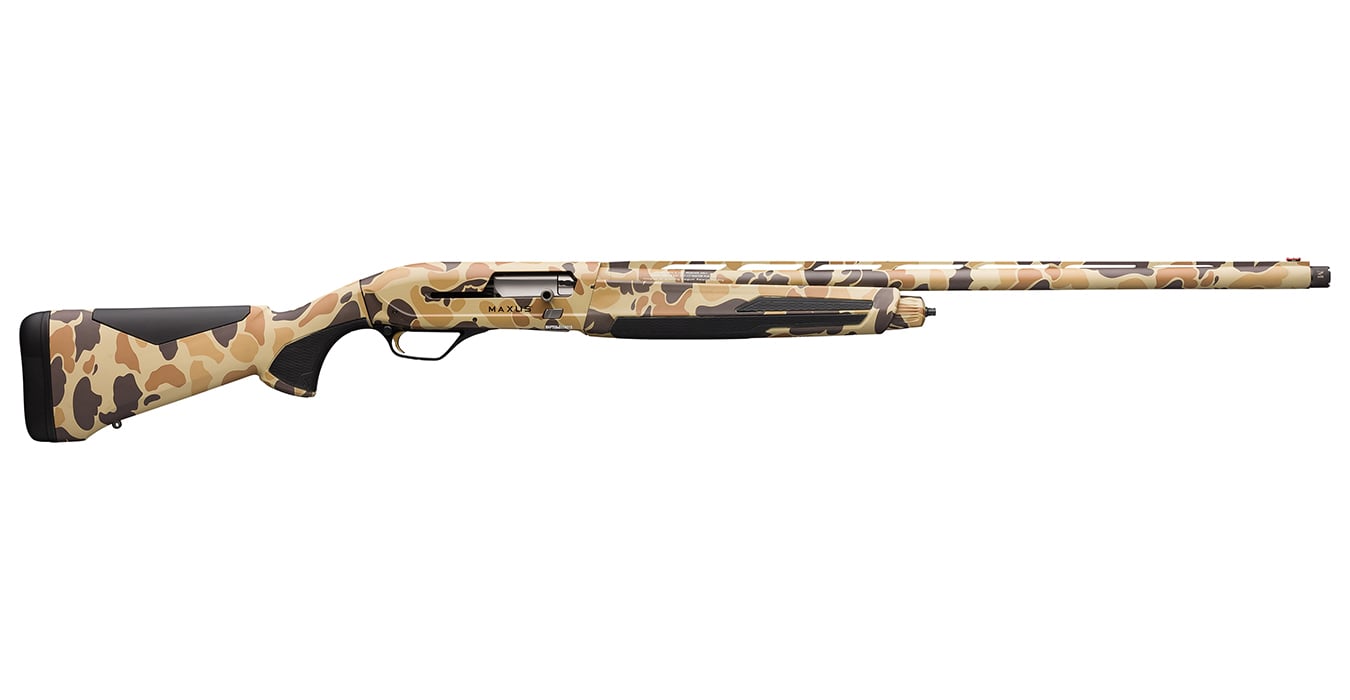 Browning Maxus II 12 Gauge Semi-Auto Shotgun with 28 Inch Barrel and Vintage Tan Camo Finish