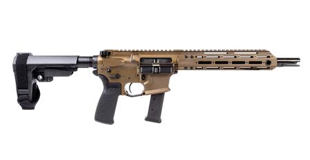 CHRISTENSEN ARMS CA9MM 9mm AR-Style Pistol with 10.5 Inch Carbon Fiber Barrel and Burnt Bronze Cerakote Finish