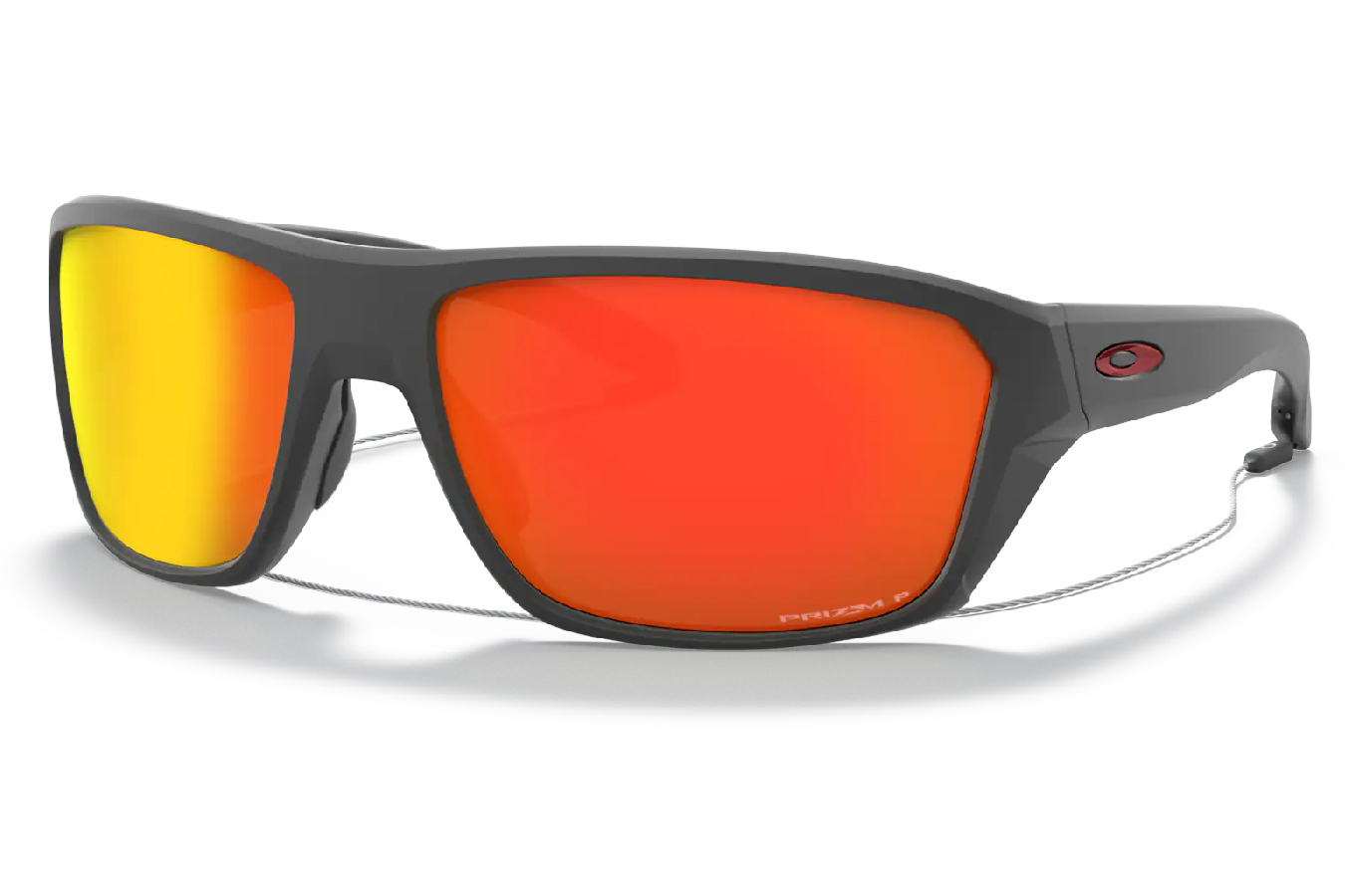 Oakley Split Shot Sunglasses with Prizm Ruby Polarized Lenses and Matte Heather Grey Frame