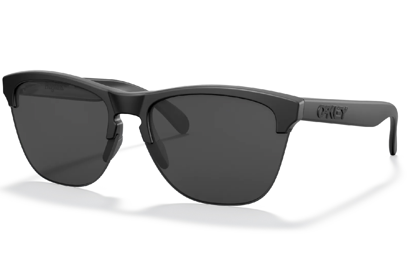Oakley Frogskins Lite Sunglasses with Matte Black Frame and Grey Lenses