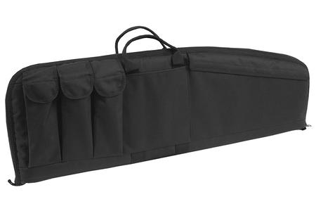 BLACK TACTICAL RIFLE CASE WITH FIVE MAGAZINE POUCHES (41 INCHES)