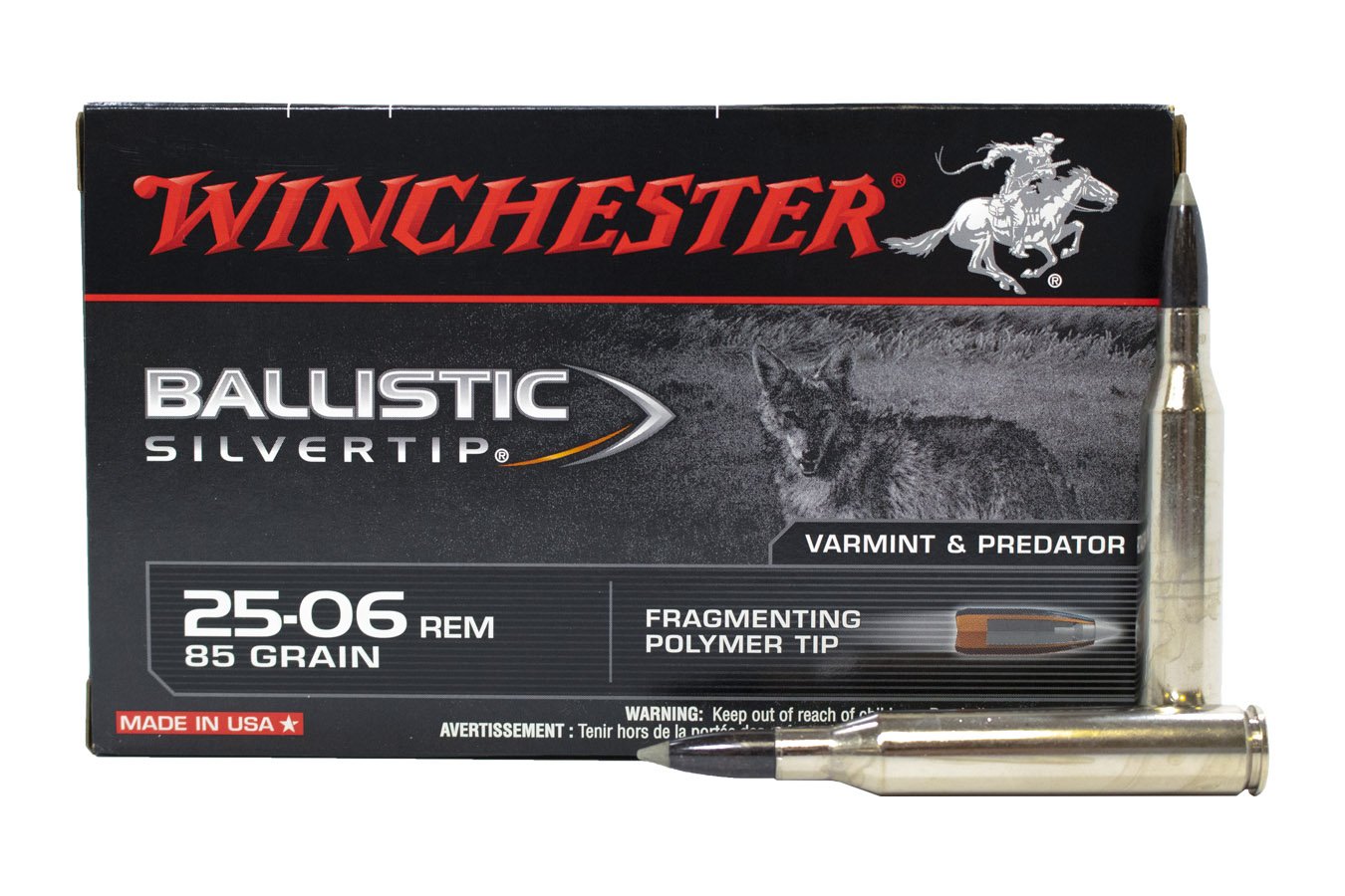 WINCHESTER AMMO 25-06 REM 85 GR BALLISTIC SILVERTIP 20/BOX