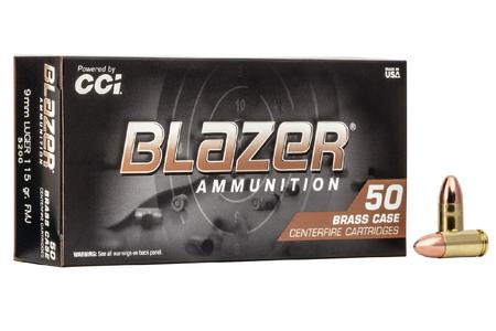 CCI AMMUNITION 9mm 115 gr FMJ Blazer Brass 50/Box