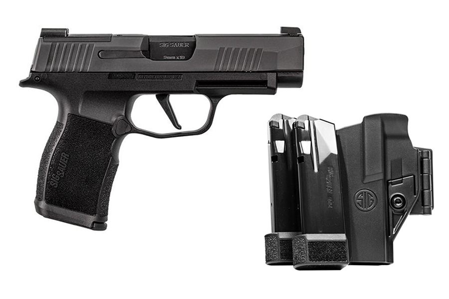 SIG SAUER P365XL 9MM TACPAC WITH ONE 12-ROUND MAG, TWO 15-ROUND MAGS AND KYDEX H
