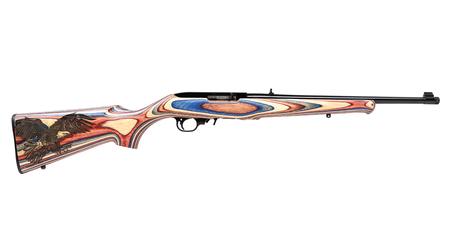 RUGER 10/22 22LR Rimfire Rifle with Red, White and Blue American Eagle Stock