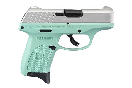 RUGER EC9s 9mm Semi-Auto Pistol with 7-Round Magazine and Turquoise Frame