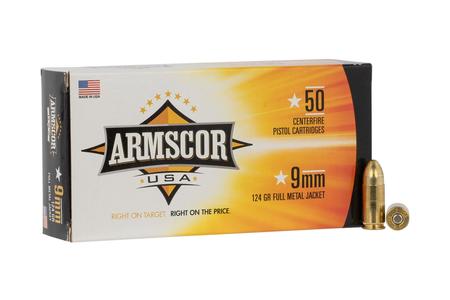 ARMSCOR 9mm 124 gr FMJ 50/Box