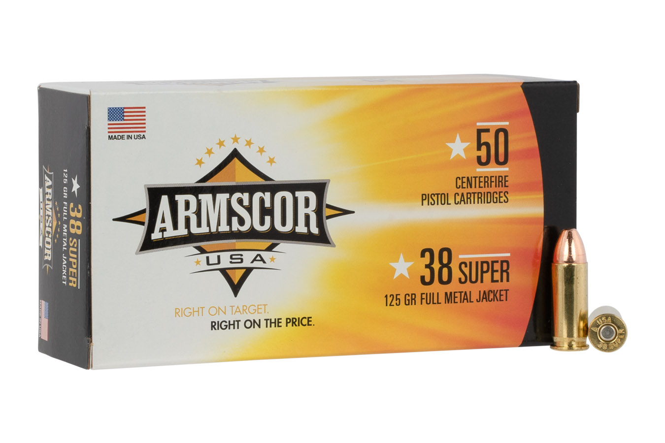 ARMSCOR 38 SUPER 125 GR FMJ 50/BOX