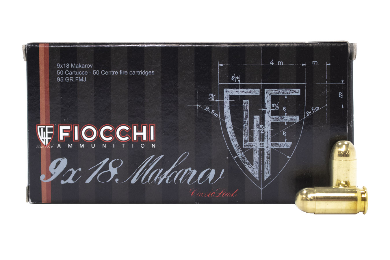 Fiocchi 9x18mm Makarov 95 gr FMJ 50/Box