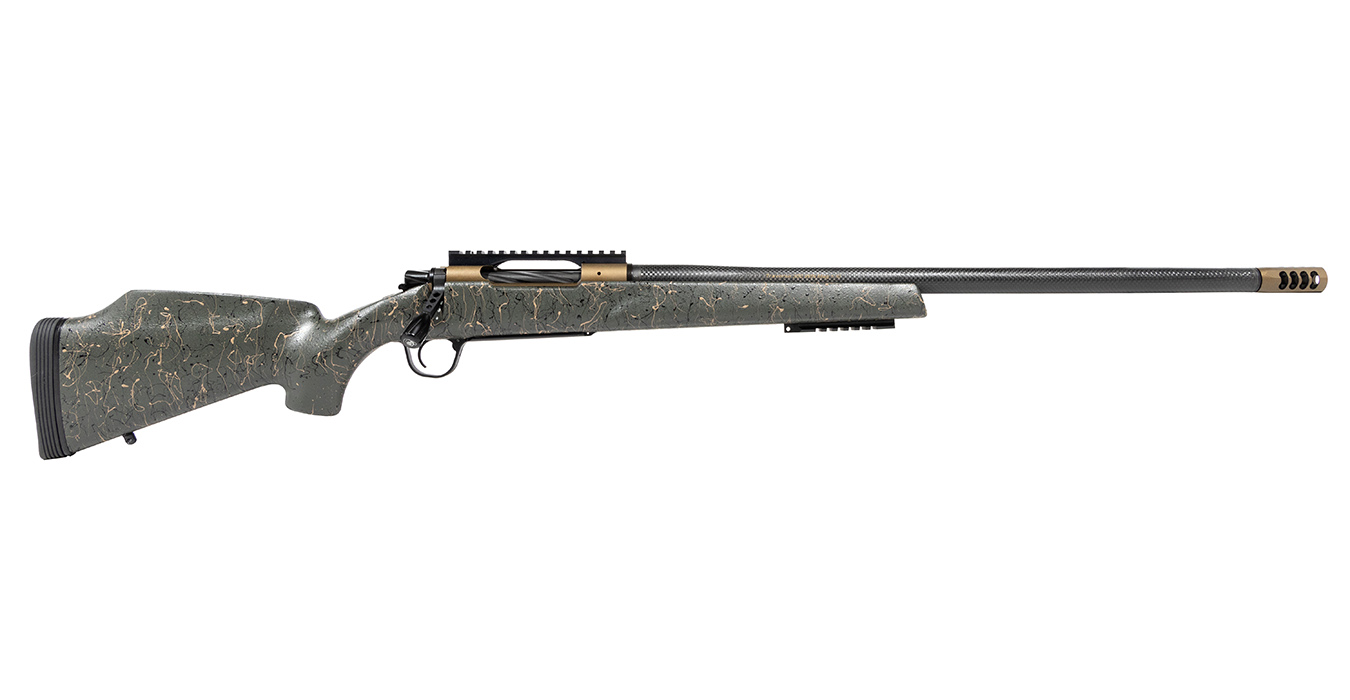 CHRISTENSEN ARMS TRAVERSE 300 WIN MAG BOLT ACTION RIFLE WITH 24 INCH BARREL AND GREEN/TAN WEBBED 