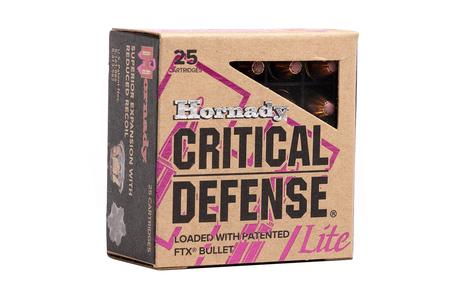 Hornady 9mm Luger 100 gr FTX Critical Defense Lite 25/Box