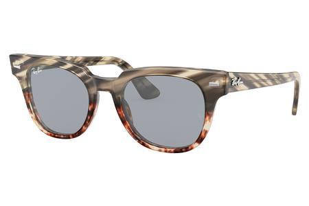 METEOR STRIPED HAVANA  WITH STRIPED FRAME AND BLUE LENSES