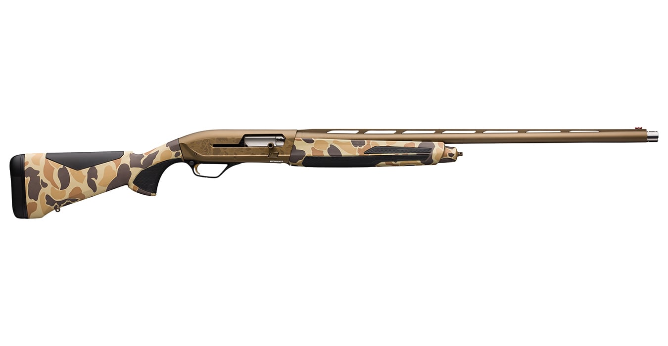 Browning Maxus II Wicked Wing 12 Gauge Semi-Auto Shotgun with 26 Inch Barrel and Vintage Tan Camo Stock