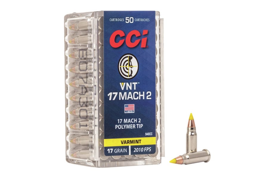 CCI AMMUNITION 17 HM2 17 GR VNT POLYMER TIP VARMINT 50/BOX