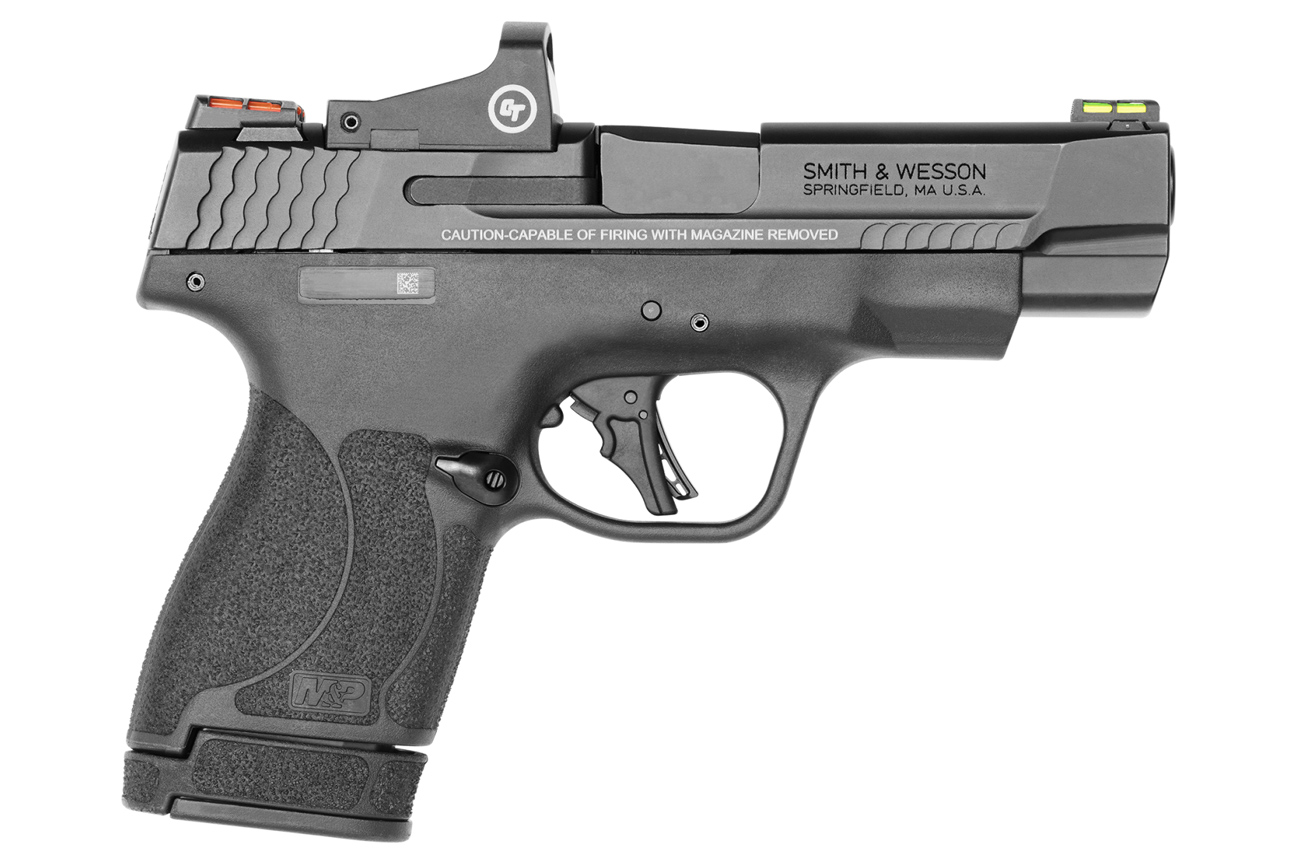 SMITH AND WESSON MP9 SHIELD PLUS 9MM PERFORMANCE CENTER PISTOL WITH CRIMSON TRACE RED-DOT (LE)