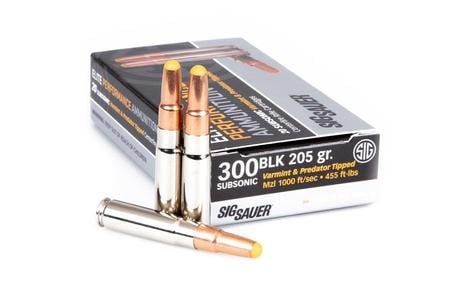 SIG SAUER 300 Blackout 205 gr Subsonic Tipped Elite Performance 20/Box