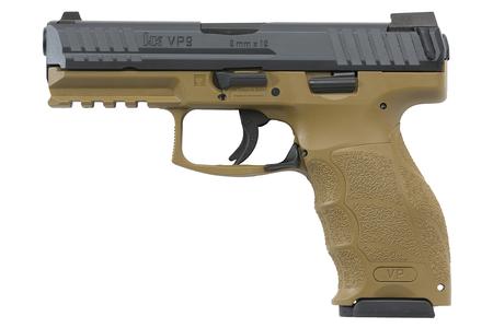 VP9 9MM STRIKER-FIRE PISTOL WITH FDE FRAME AND NIGHT SIGHTS