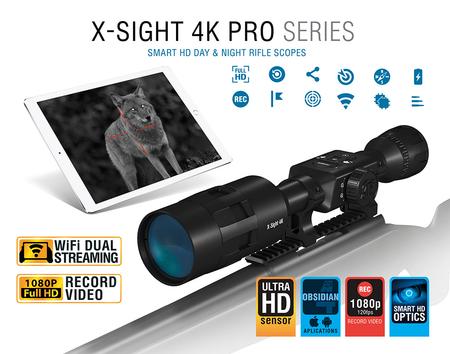 ATN X-Sight 3x-14x Pro Edition Smart Day/Night Hunting Rifle Scope with 4K Sensor