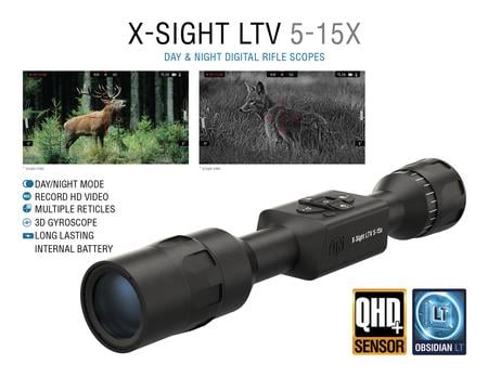 ATN X-Sight LTV 5x-15x, Day/Night Hunting Rifle Scope with QHD Sensor