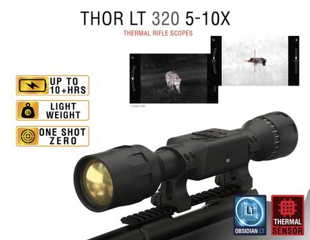 ATN THOR LT 5X-10X, 320X240 RESOLUTION THERMAL RIFLE SCOPE