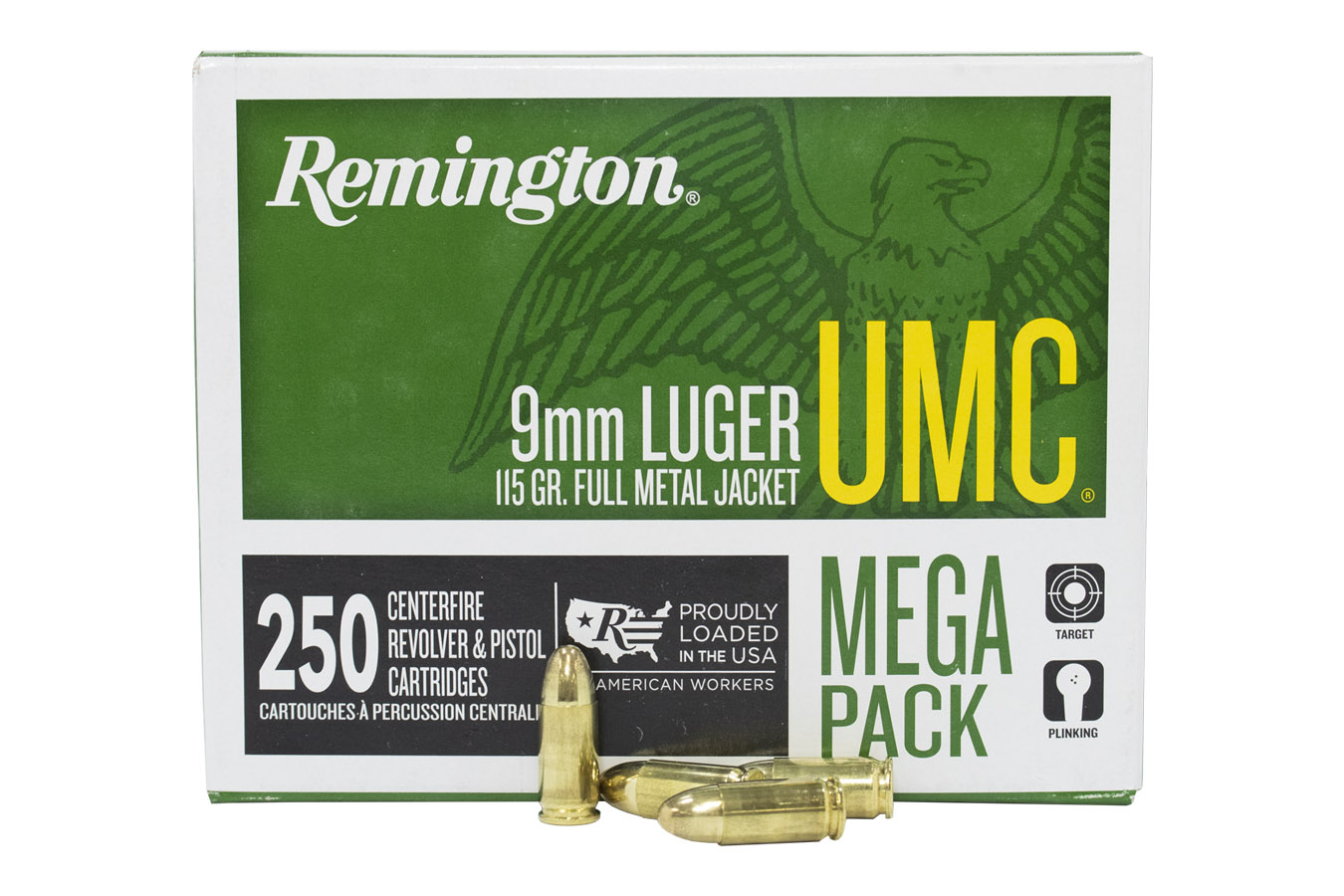 REMINGTON 9MM 115 GR FMJ UMC 250/BOX