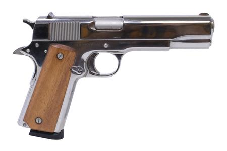 ROCK ISLAND ARMORY M1911 GI Standard 45ACP Pistol with Wood Grips and Nickel Finish