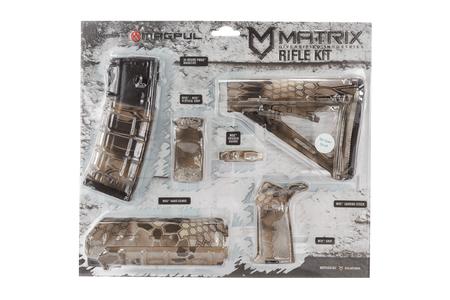 MATRIX DIVERSIFIED IND Magpul MOE AR-15 Kryptek Highlander Kit with 30 Round Magazine (Mil-Spec Stock)
