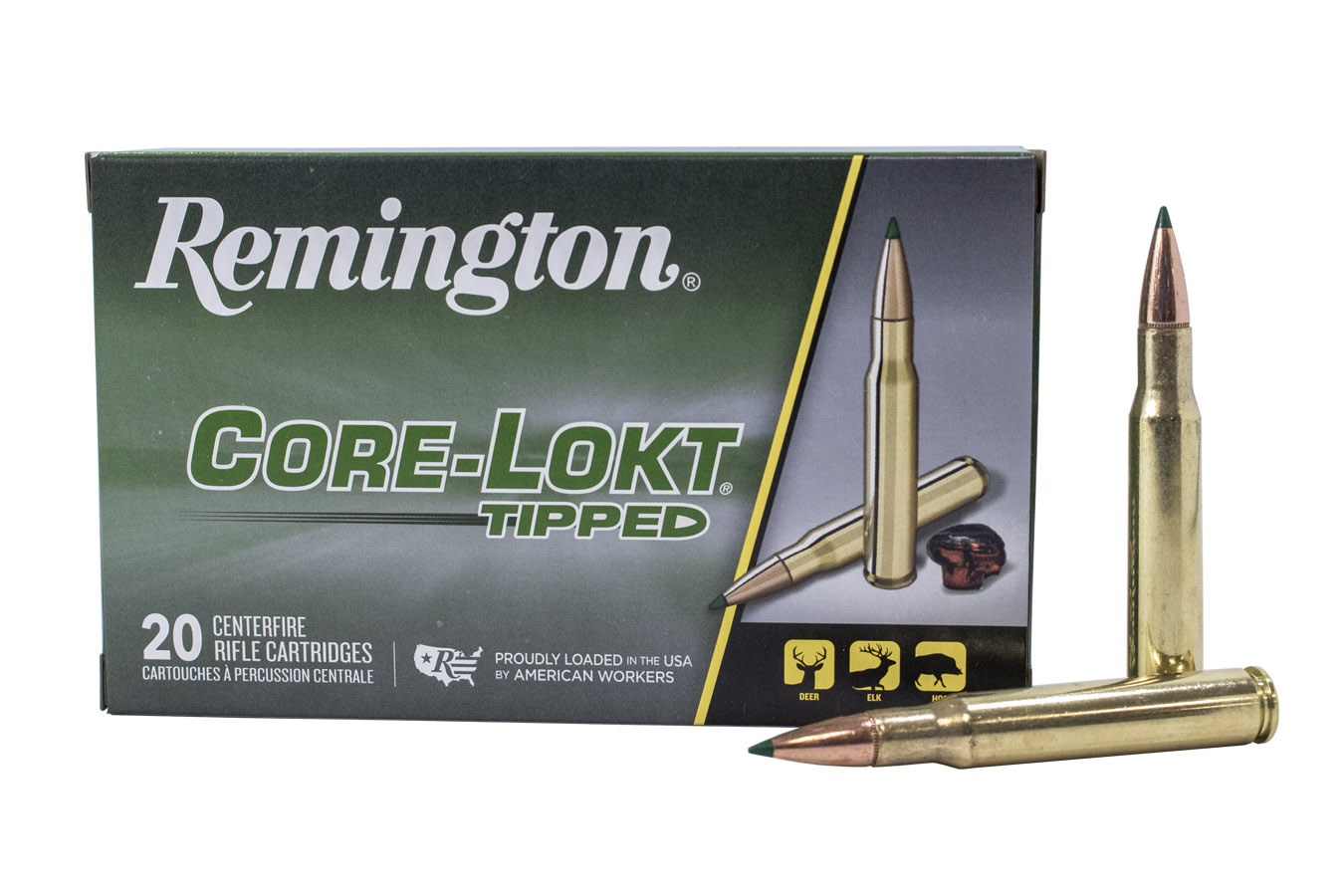 REMINGTON 30-06 SPRINGFIELD 180 GR CORE-LOKT TIPPED 20/BOX