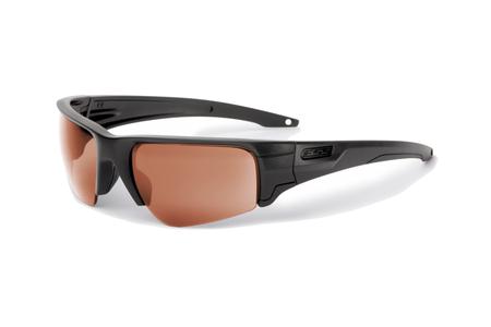 CROWBAR TACTICAL WITH BLACK FRAME AND MIRRORED COPPER LENSES