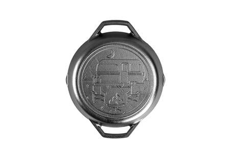 Lodge Wanderlust Seasoned Cast Iron Cabin Combo Cooker, 3.2 qt., Black