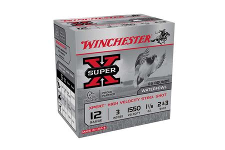 WINCHESTER AMMO 12 Gauge 3 Inch 1-1/8 oz. 3 Shot Super X XPert High Velocity Steel 25/Box