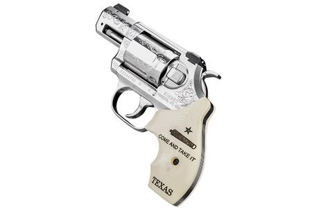 KIMBER K6S 357 Magnum Double-Action Stainless Revolver with Engraved Finish and Come and Take It Texas Grips