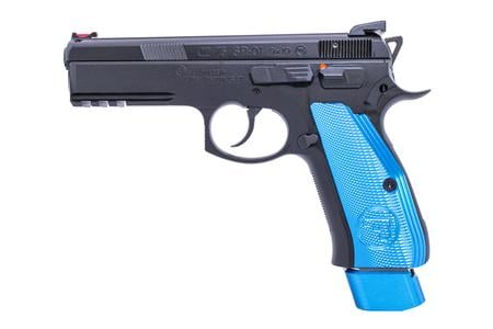 CZ 75 SP-01 Competition 9mm Full-Size Pistol with Blue Aluminum Grips