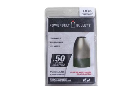 POWERBELT BULLETS 20 PK 50 CAL 348GR LEAD HP