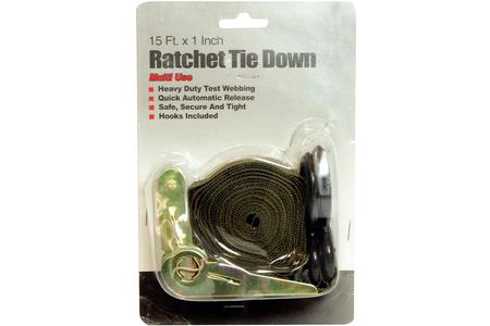 1 INCH X 15 FOOT RATCHET TIE DOWN