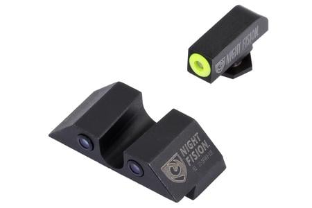 NIGHT SIGHT SET GLOCK FRONT YELLOW DOT REAR BLACK DOT GREEN TRITIUM INSERTS