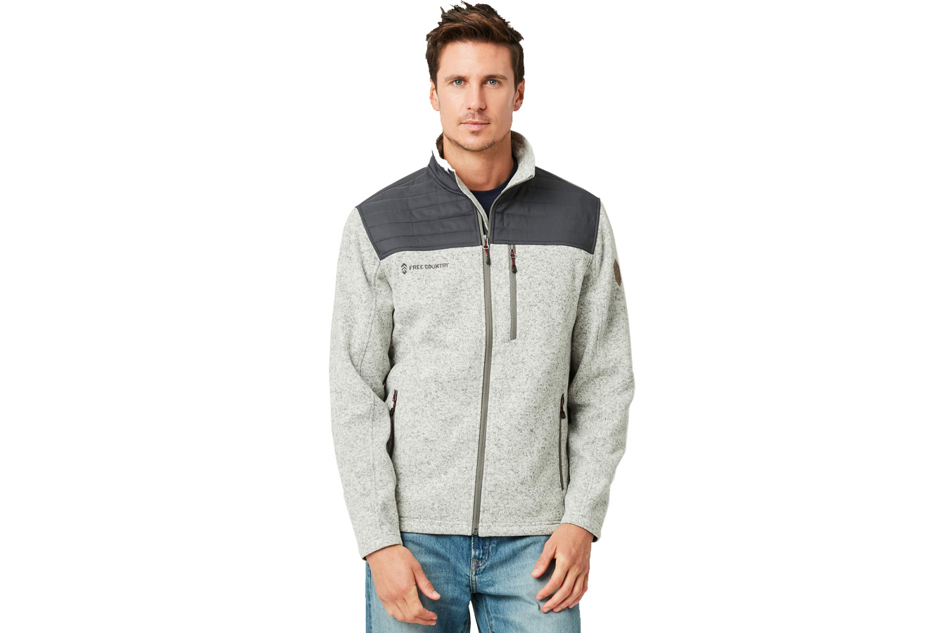 Free Country Men's Frore Sweater Knit Fleece Jacket Vance Outdoors