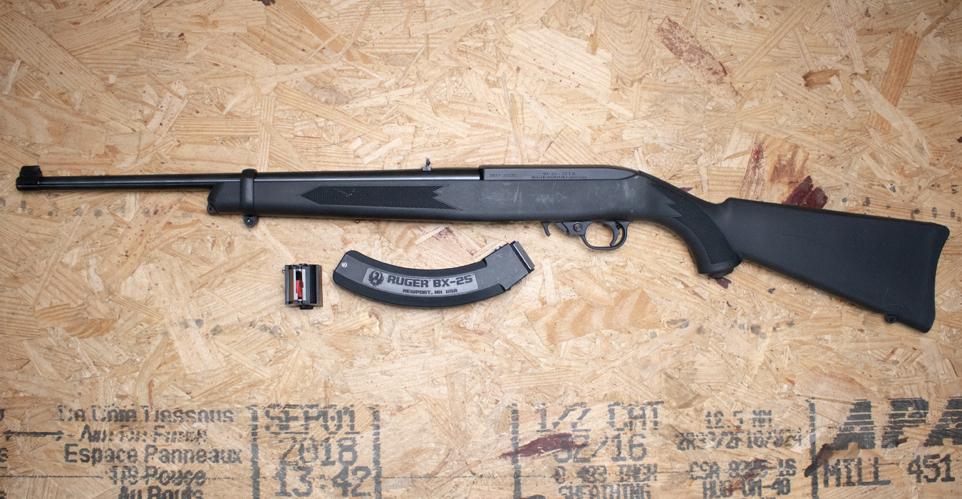 RUGER 10/22 22 LR Police Trade-In Rifle w/Synthetic Stock, Two Mags