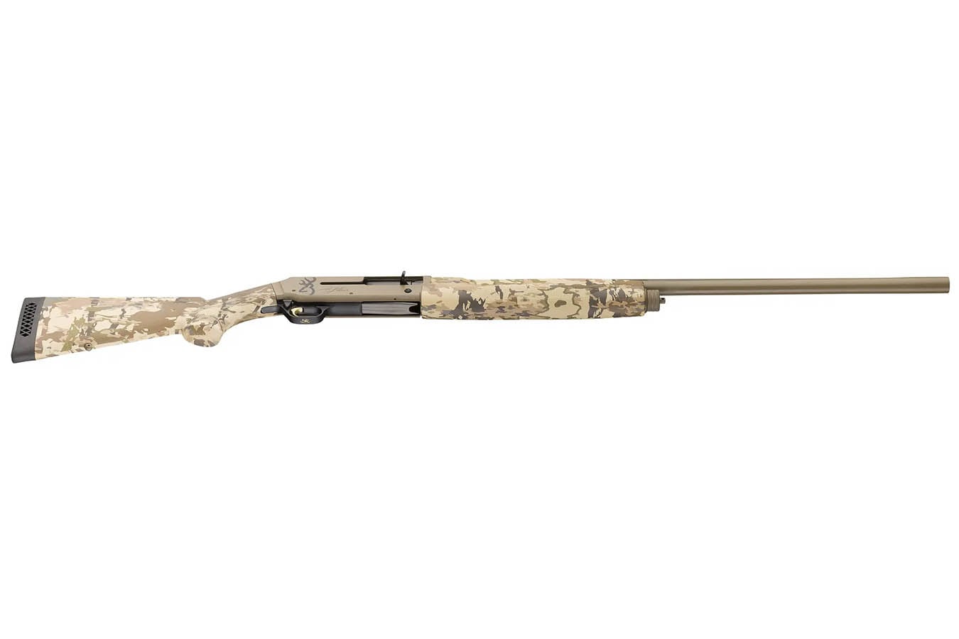 BROWNING FIREARMS Silver Field 12-Gauge Semi-Auto Shotgun with FDE Cerakote Finish and Camo Stock