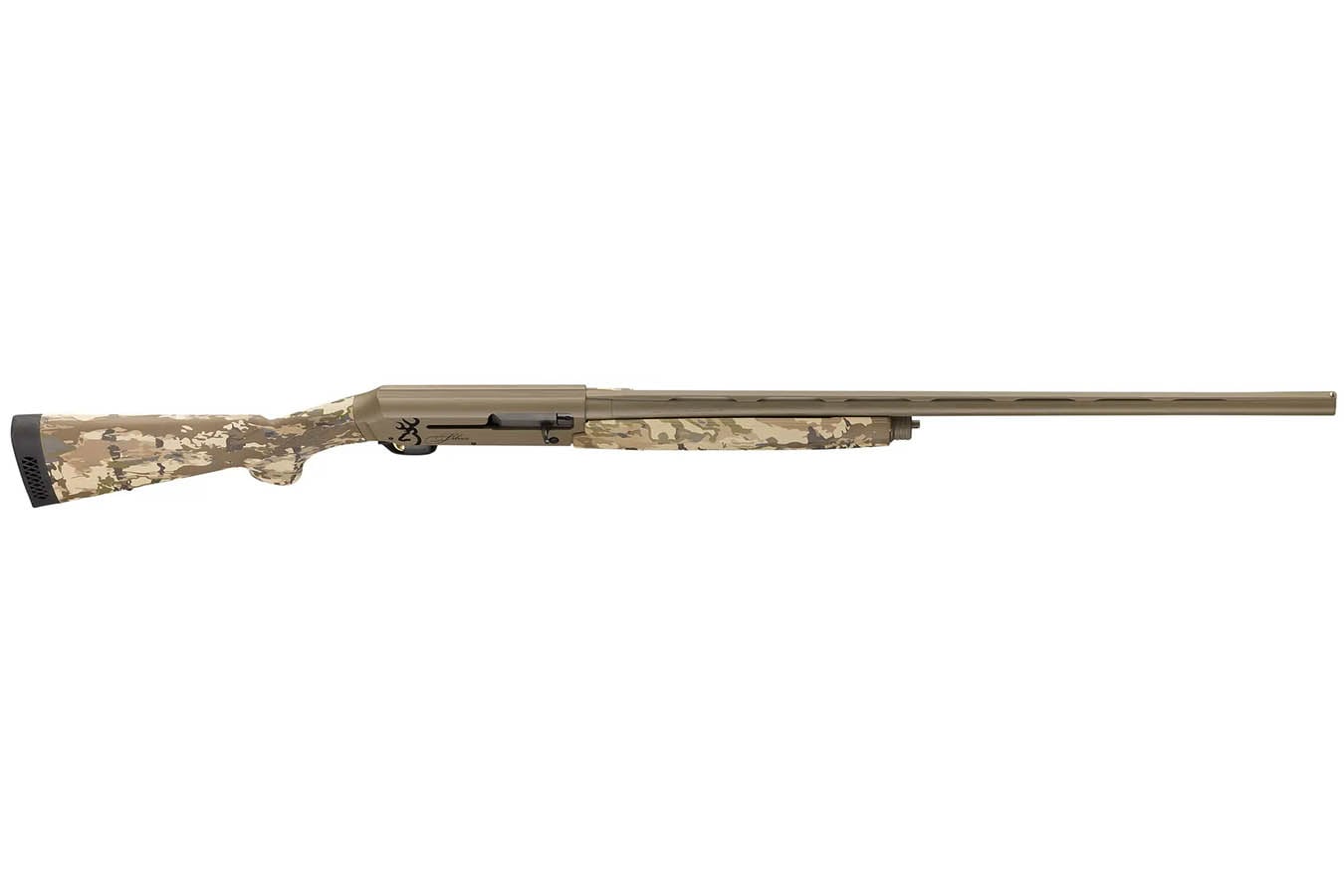 BROWNING FIREARMS Silver Field 12-Gauge Semi-Auto Shotgun with FDE Cerakote Finish and Camo Stock
